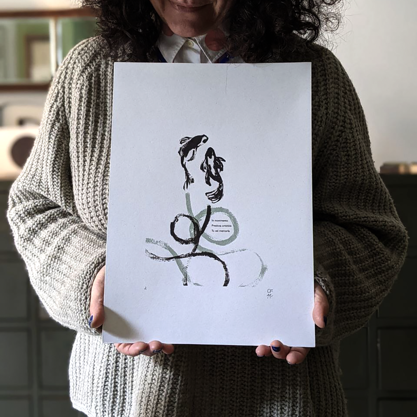 Stampa Poetica haiku - Cinzia Franceschini illustra "In movimento"